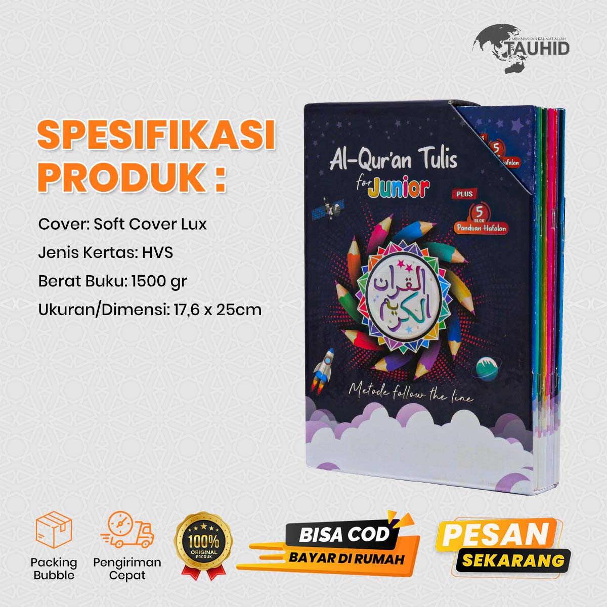 Alquran tulis for junior 30 juz ukuran